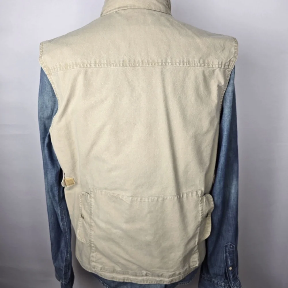 Vintage 80’s Banana Republic Safari Photographer Khaki Pocket Vest Mens Large